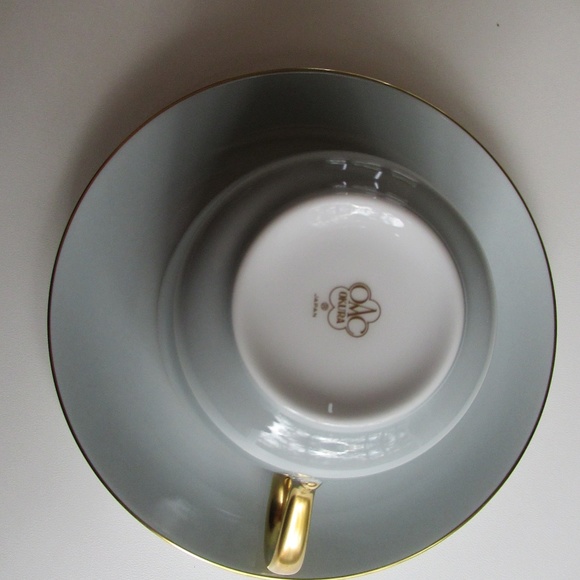 OMC Okura unique 2 tone Gray Tea cup & saucer - Picture 7 of 12